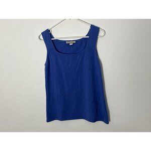 Kinross Cashmere Blue Cashmere Tank Top Size Large